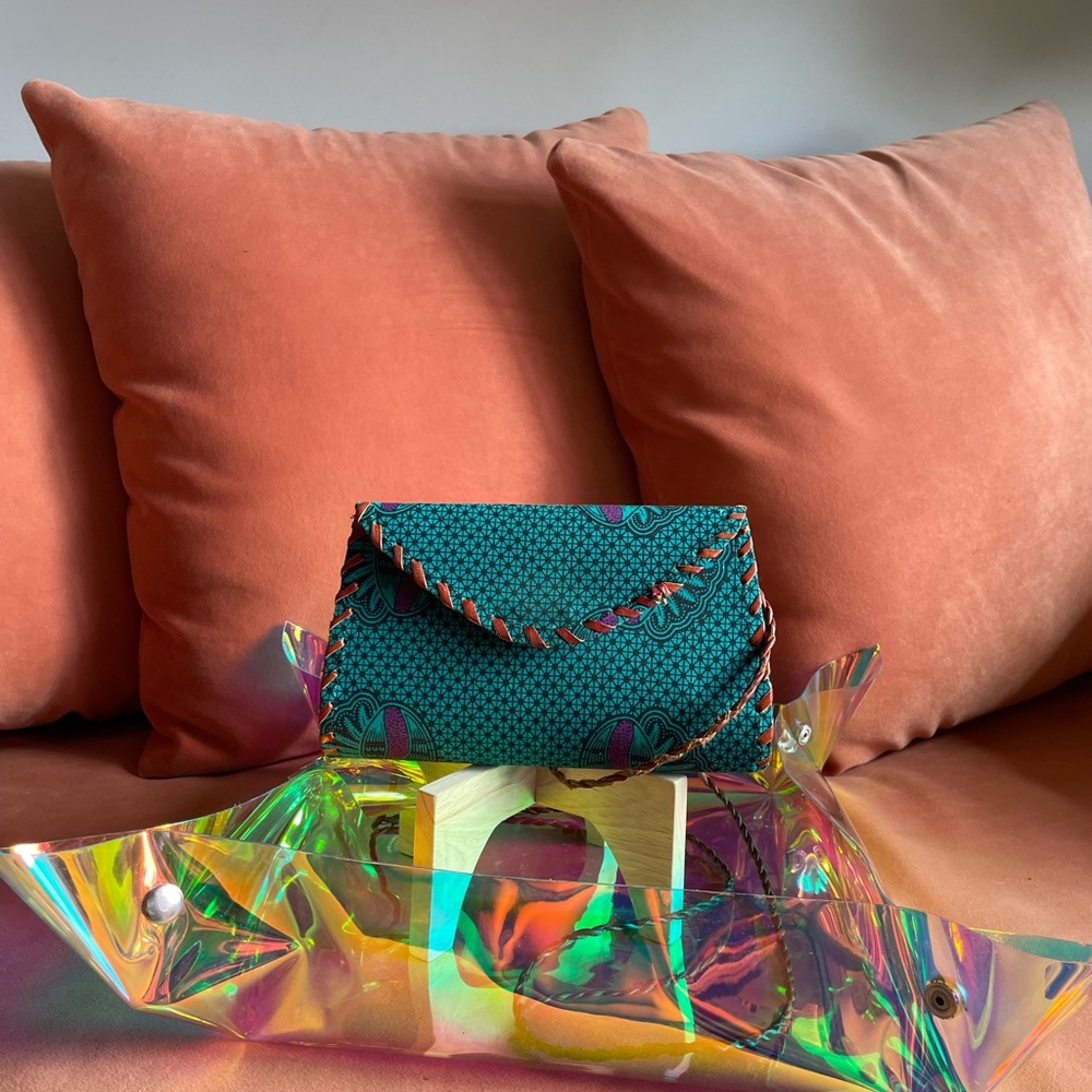 Turquoise & Purple Purse from Ghana
